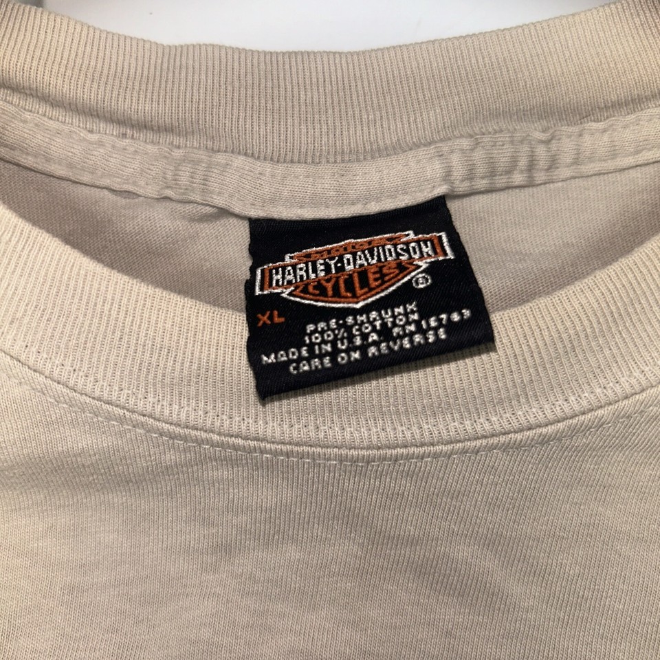 Vintage Harley Davidson Ride For Life 2001 Size Xl Beige eBay