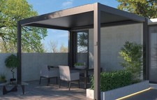 3mx3m 100% Aluminium Pergola. Automatic roof with LED Lighting 5 Year Warranty