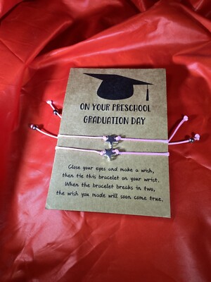 Preschool graduation mom daughter bracelets Set of Adjustable New with  Tags