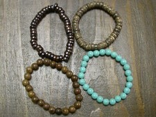 4 Piece Bracelet Pack Boho Bracelets Unisex Designs-Handmade Locally-SEE PICS L8