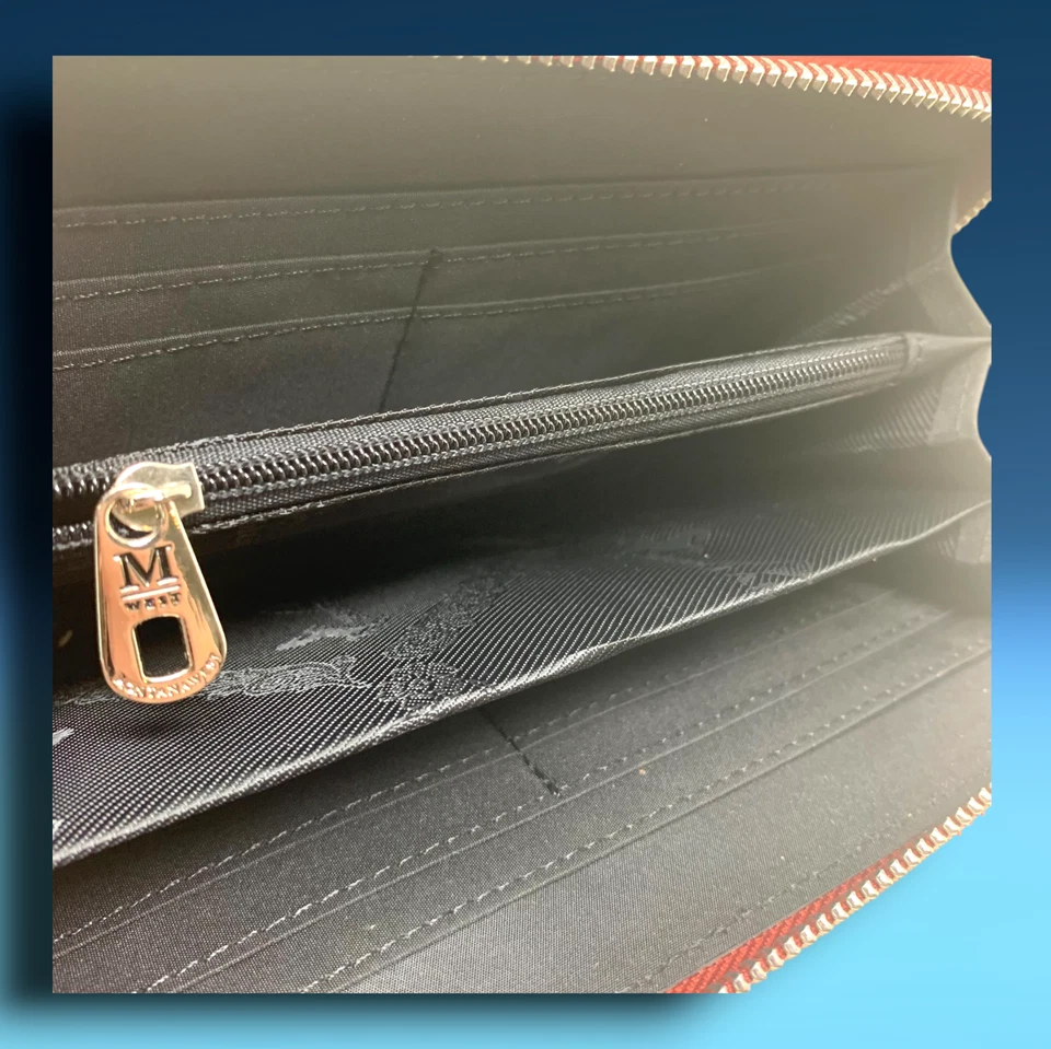 Новый Montana West США флаг молнии вокруг бумажник кошелек с ремешком с заклепками США новый без ЯРЛЫКОВ - Изображение 3 из 4