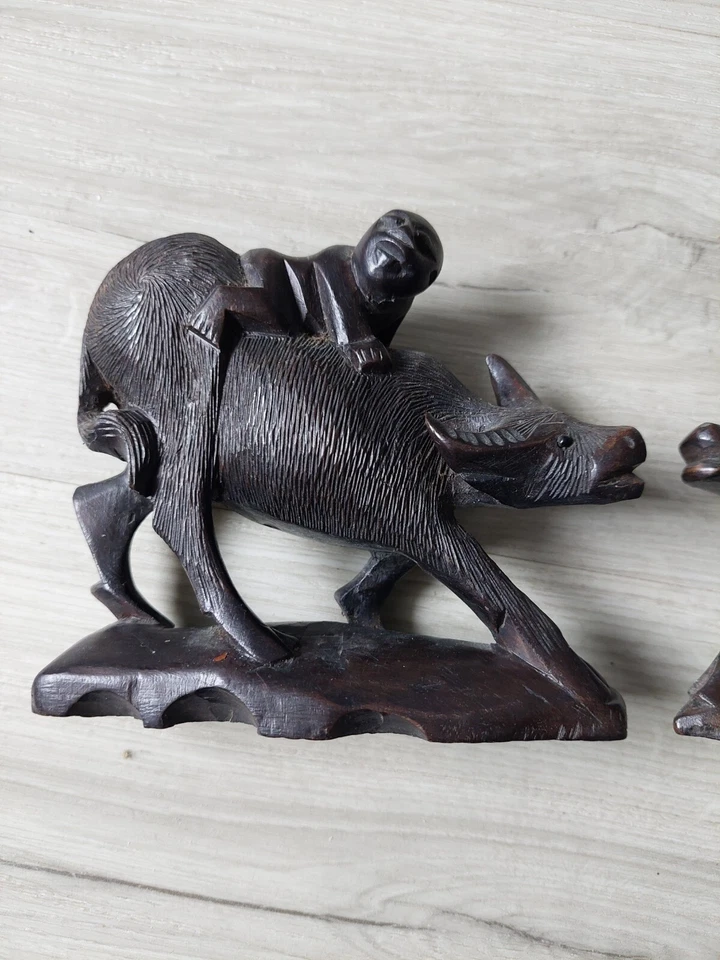 2 STATUES BOIS CHINE - Photo 2/4