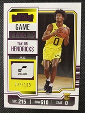 2023-24 Panini Contenders Taylor Hendricks Purple Game Ticket Rookie /199 #43 