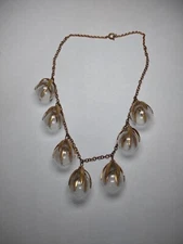Vtg Art Deco Miriam Haskell? Early Pools of Light Drop Necklace Chinese Chi RARE