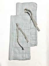 Vintage Silver Cloth Anti Tarnish 6 Slot Roll Tie Pouch (2) Baby Blue/Silver