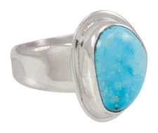Navajo Native American Kingman Turquoise Ring Size 7 3/4 by Piaso SKU230590