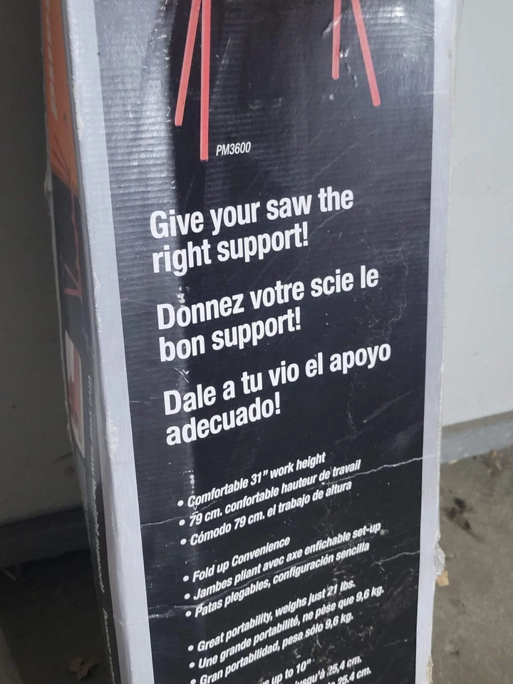 Porta A mate PM-3600- Suporte de serra esquadria dobrável resistente portamato NOVO NA CAIXA - Imagem 3 de 4