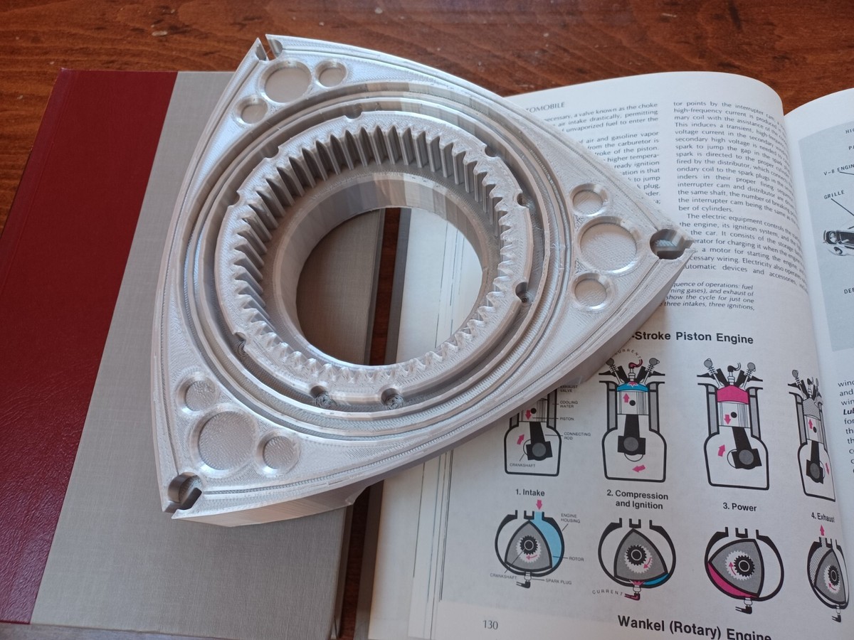 Rotary Engine Rotor, Silver, 3D Wall Art - Life Size! Wankel