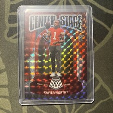 2024 Panini Mosaic NFL Xavier Worthy Center Stage Silver Mosaic Rookie RC Chiefs