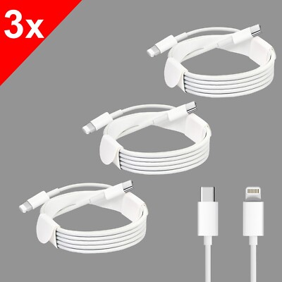 3x  USB-C Ladekabel für iPhone  14 13 12 11 X XR Max Pro Mini | 0,5m 1m 2m