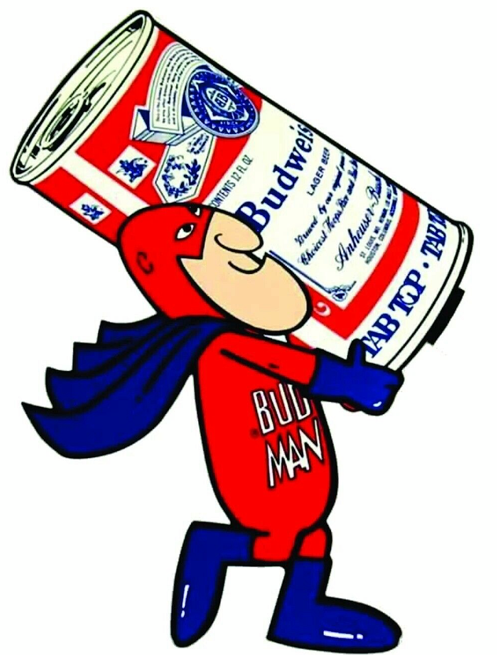 Budweiser Stickers Bud Man by Checkered Flag Racing 1991 edition old