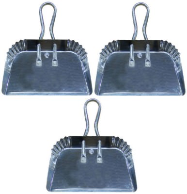 Quickie 428 17'' Oversize Heavy Duty Aluminum Dust Pans - Quantity 3