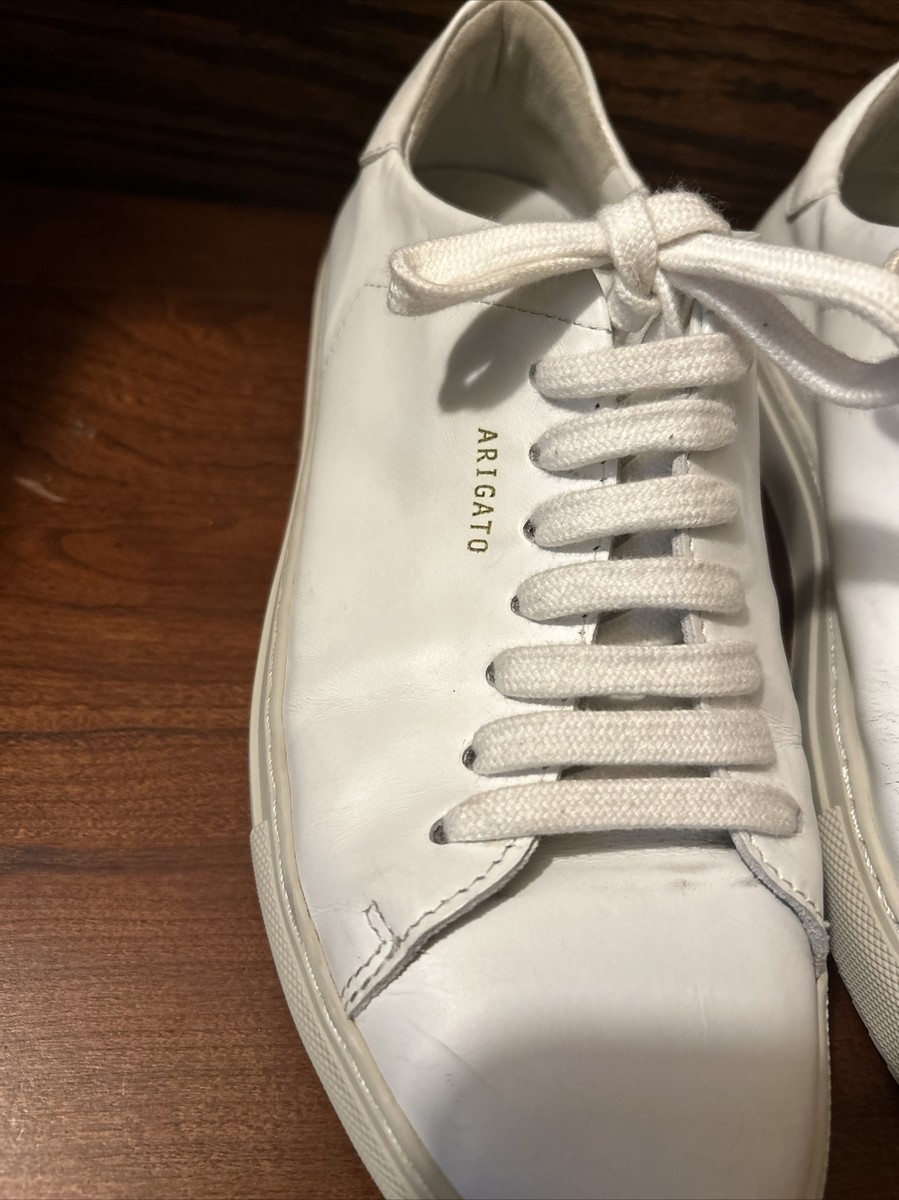 WOMENS AXEL ARIGATO Lace Up LOW WHITE LEATHER SNEAKERS Size