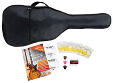 B-WARE Zubehörset fr Westerngitarre Gitarrentasche Saiten Stimmpfeife Plektren