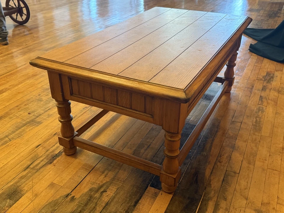 wooden coffee table - Image 2 of 4