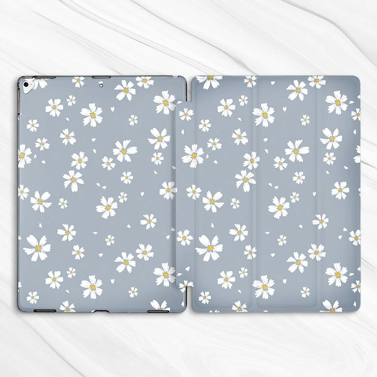 Small Gaisy Flowers Light Blue Case For iPad 10.2 Air 3 4 5 Pro 9.7 11 12.9 Mini - Image 4 of 4