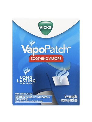 VapoPatch, Soothing Vapors, 5 Wearable Aroma Patches Box Damaged