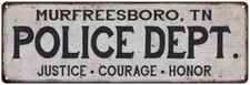 MURFREESBORO, TN POLICE DEPT. Home Decor Metal Sign Gift 106180012209