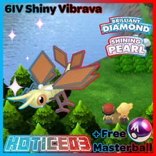 6IV Shiny Vibrava Pokemon Brilliant Diamond Shining Pearl