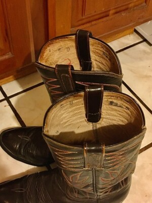VTG Brown Men’s Sz 9D Cats Paw Cowboy Heel Boots Moto Work Boots Slip Resistant Cats Paw | Shoes | Vintage Cats Paw Leather Square Toe  main image 3