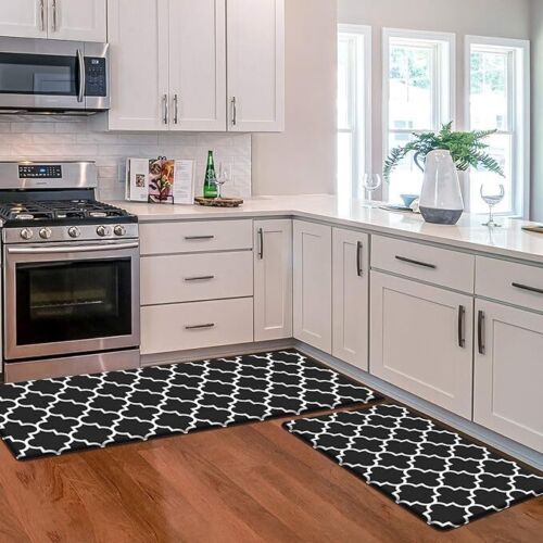 2Pack(17.3*60+17.3*29'') Kitchen Mat Sets,Heavy Duty PVC Waterproof Non-Skid Rug - 第 1/33 張圖片