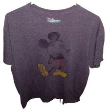 Disney Mickey Mouse T-Shirt Gray Men's Large 