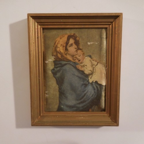 3 Reproductions Ferruzzi Virgin and Child Perroneau Young Girl with Cat N3059 - Picture 7 of 12