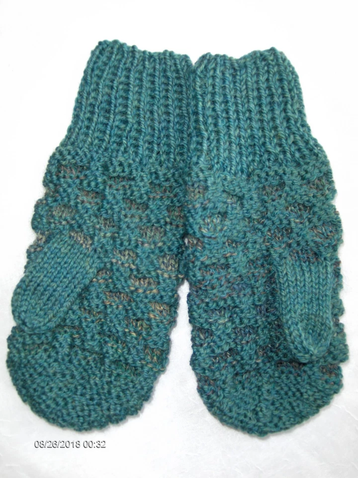 Guantes Newfoundland Newfie 100 % lana para mujer talla M hechos a mano verdes Foto 2 de 4