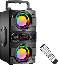 Portable Bluetooth Party Speaker with Subwoofer,Bluetooth Speakers Heavy Bass US