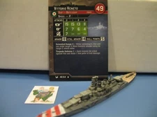 =Axis Allies War at Sea BASE SET Vittorio Veneto 48/64 with card=