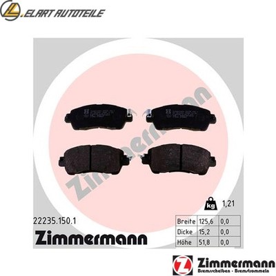 BREMSBELAGSATZ SCHEIBENBREMSE 22235.150.1 FÜR MAZDA 2Hatchback P5Y5/P5Y8 1.5L