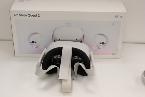 Meta Oculus Quest 2 128GB, All In One Virtual Reality VR Gaming Set w/ Extras - Picture 10 of 13