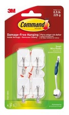 Small Wire Toggle Hooks, 4 Hooks and 5 Strips, Damage-Free Hanging Wall Hook ... 1.71 per strip