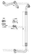 AC High Low Pressure Line Hose TRISCAN Fits SEAT Ibiza SKODA VW 06-15 6R0820721E