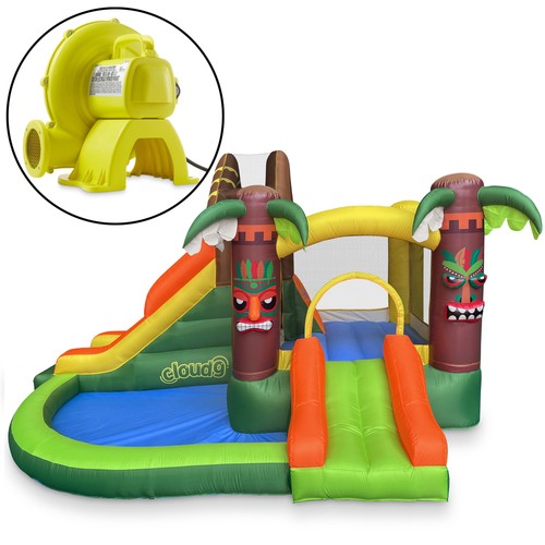 Jungle Bounce House with Two Slides and Blower, Inflatable Bouncer for Kids - Picture 2 of 7