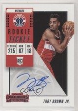 2018-19 Panini Contenders Rookie Ticket Variation Troy Brown Jr #108 Auto 14jm