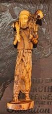 Unique Hand Carved The Good Shepherd’s Olive Wood Statue Bethlehem the Holy Land