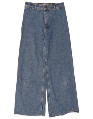 Zara Damen Wide Leg Jeans EU 40 Medium W30 L29 Blau BV14