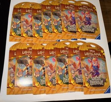 LOT OF 14 Disney Lorcana Wilds Unknown Sleeved Booster Pack SEALED NEW