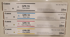 Genuine Canon GPR-55 Full CMYK Toner Set New in Sealed Boxes