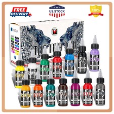 KVM Tattoo Ink Set 14 Colors 1oz 30ml Professional Tattoo Supply Smooth Flow