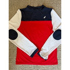 EUC TBBC Beaufort Bonnet company Red, Navy White rashguard size 14