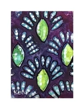 Aceo by Kenna Textured Abstract Original Painting 2.5” X 3.5”
