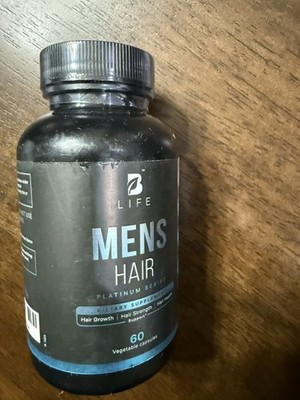 Men s Hair Supplement Biotin for Hair Growth 60 Capsules -2 per serv EXP 12/26