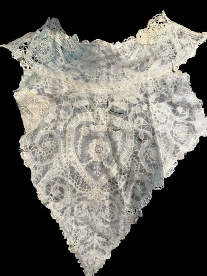 Воротник в эдвардианскую кокетку с бельгийским кружевом - Изображение 4 из 4