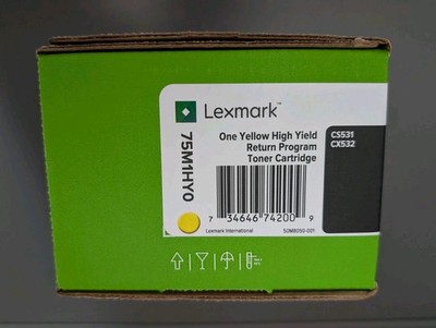Lexmark 75M1HY0 Yellow Toner High Yield Return Program CS531 CX532 SEALED OEM