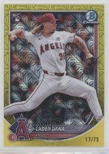 2025 Bowman Mega Box Chrome Yellow Mojo Refractor 17/75 Caden Dana #94 1my2