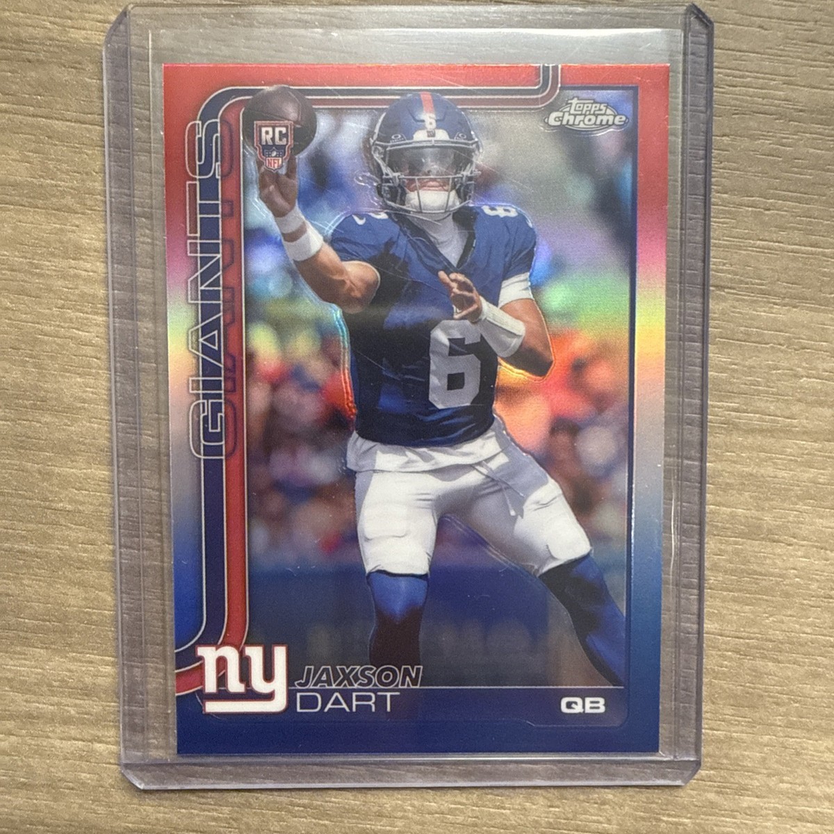 2025 TOPPS CHROME JAXSON DART RED WHITE BLUE ROOKIE REFRACTOR #306