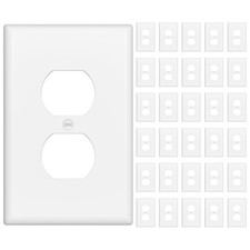 Duplex Receptacle Outlet Covers, 30Pack, 1Gang MidSize 4.88  x 3.12  Wall Pla...