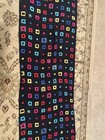 Echo Silk Black Scarf With Colorful Squares — photo 10